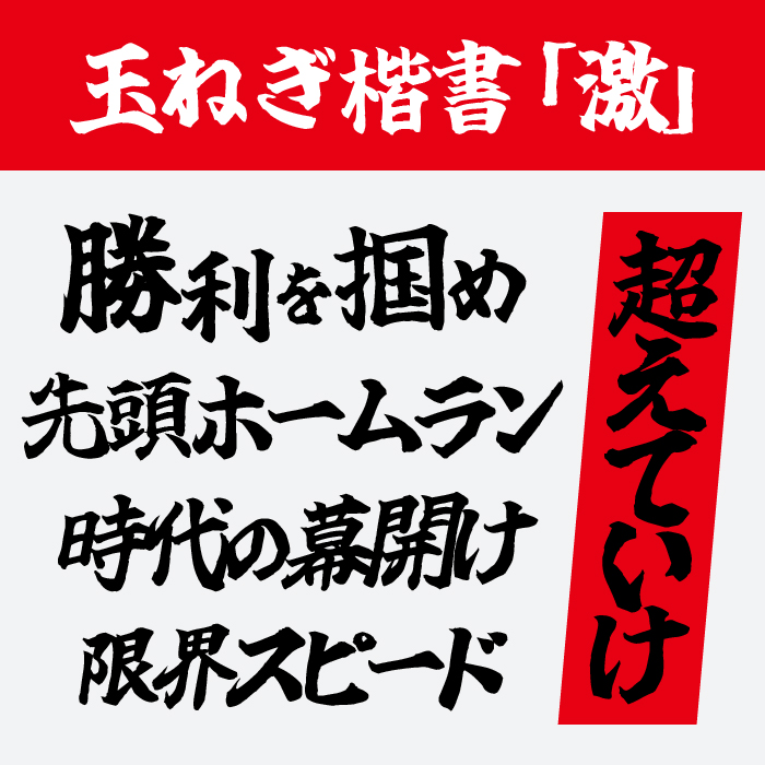 玉ねぎ楷書「激」