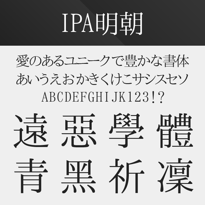 IPA明朝