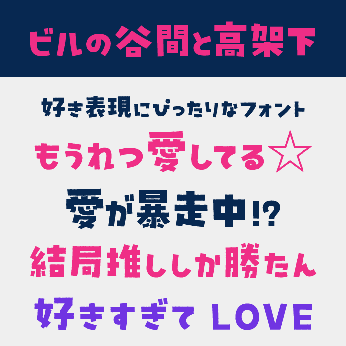 ビルの谷間と高架下