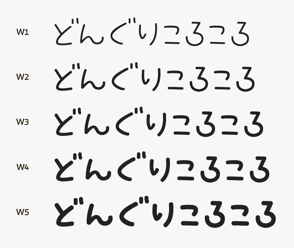 どんぐりこの太さ